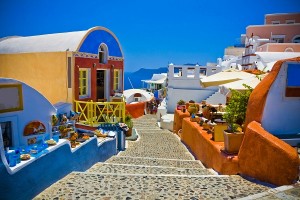 Typical-and-Amazing-Colorful-Street-in-Oia-City-Santorini-Greece-WS